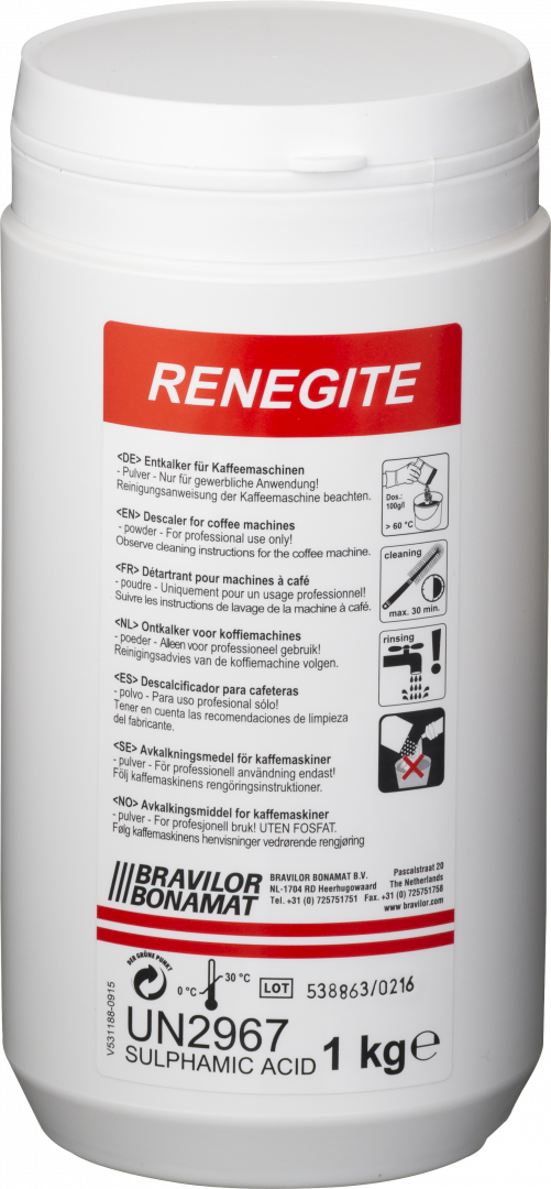 Product angle 1 - Renegite 1 carton (10 flasks of 1 kilogram)